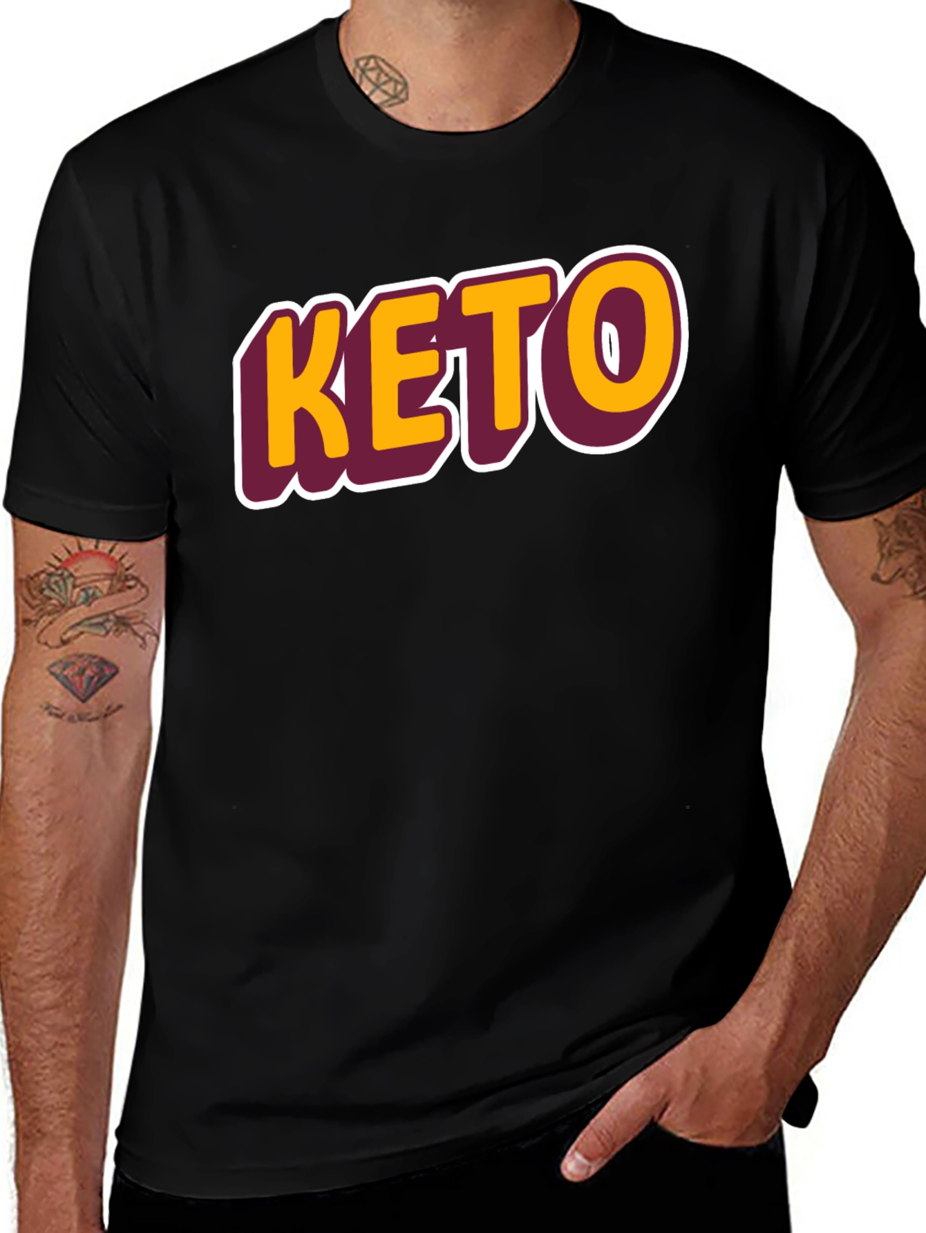 Variant 17 of Keto Graphic Tee - Black Casual T-Shirt