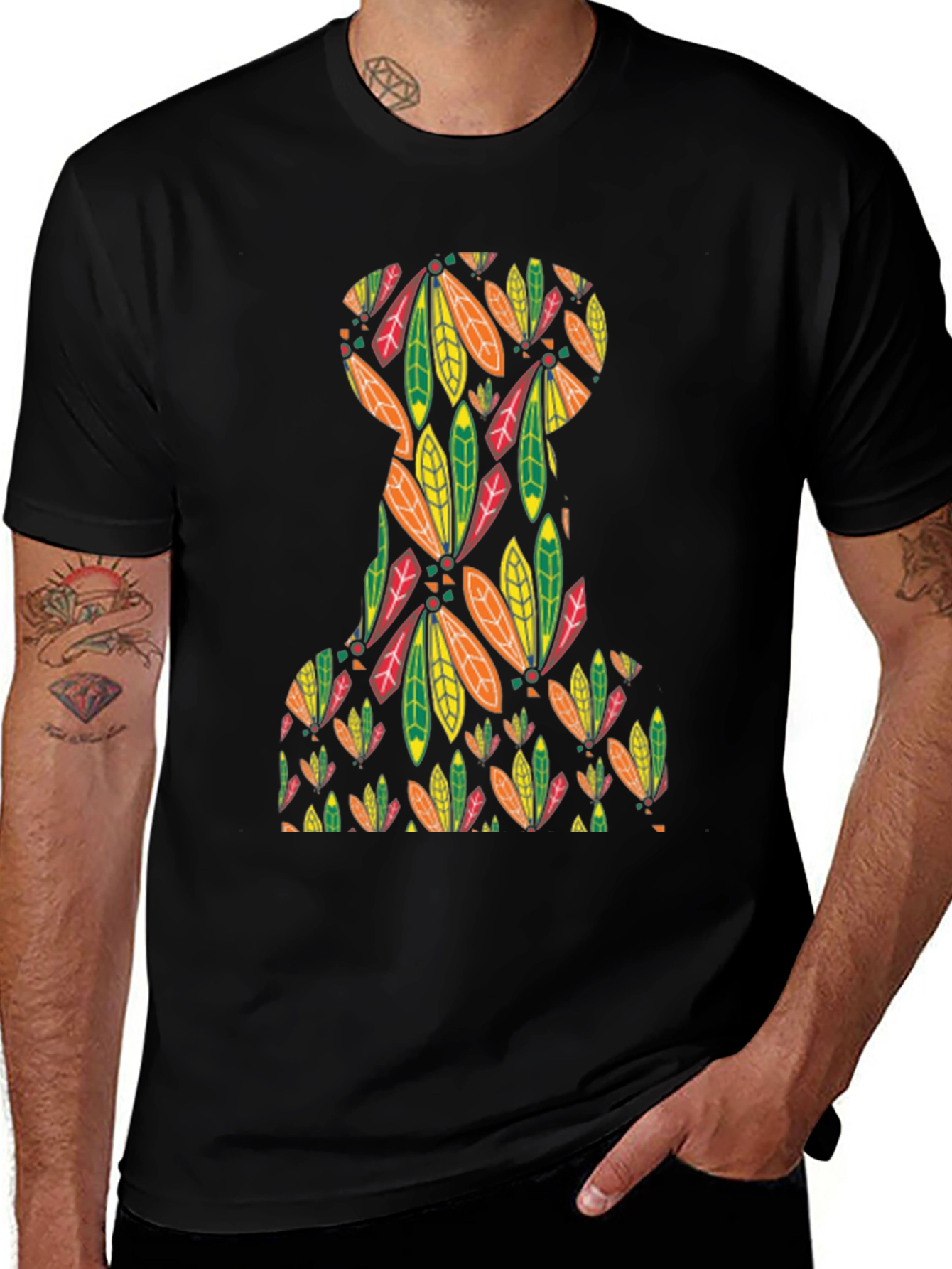 Variant 29 of Leaf Pattern Pawn Graphic T-Shirt