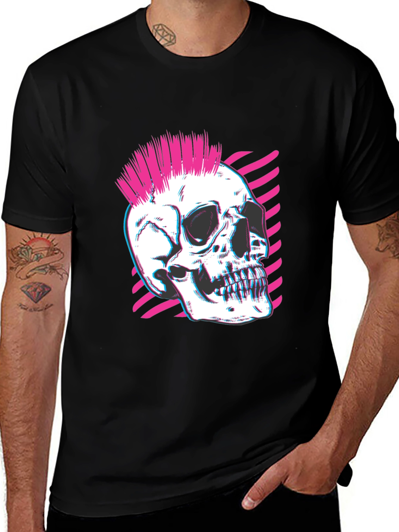 Variant 27 of Punk Skull Graphic Tee - Edgy Fashion
