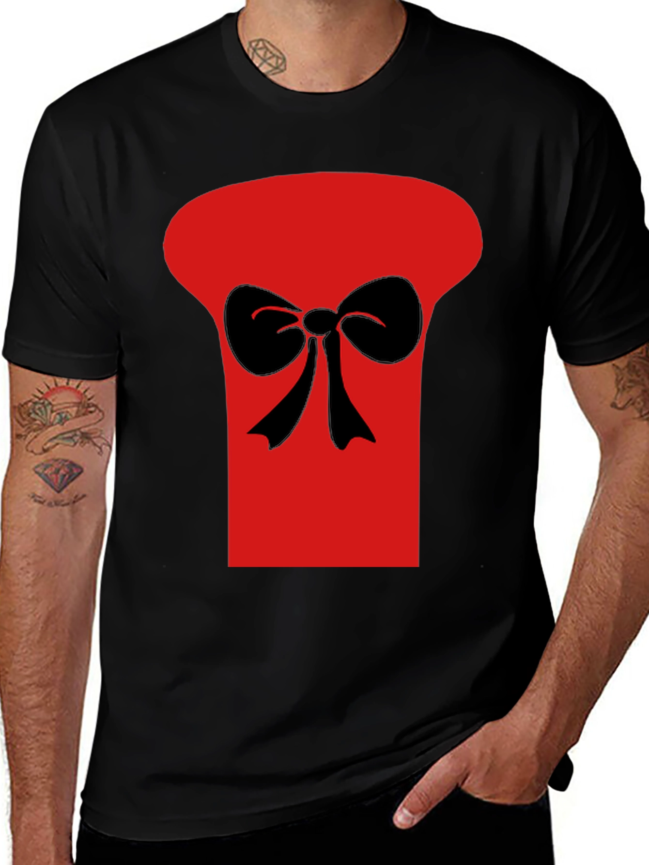 Variant 7 of Novelty Bow Tie Graphic Tee