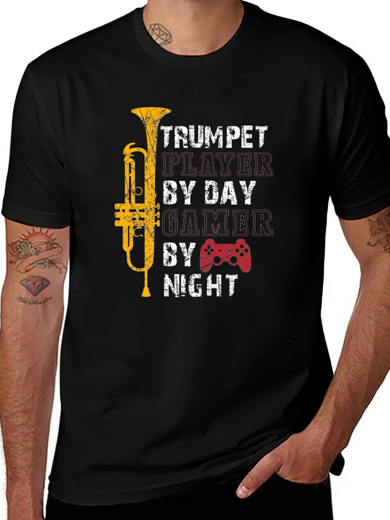Variant 11 of Trumpet Player Gamer T-Shirt