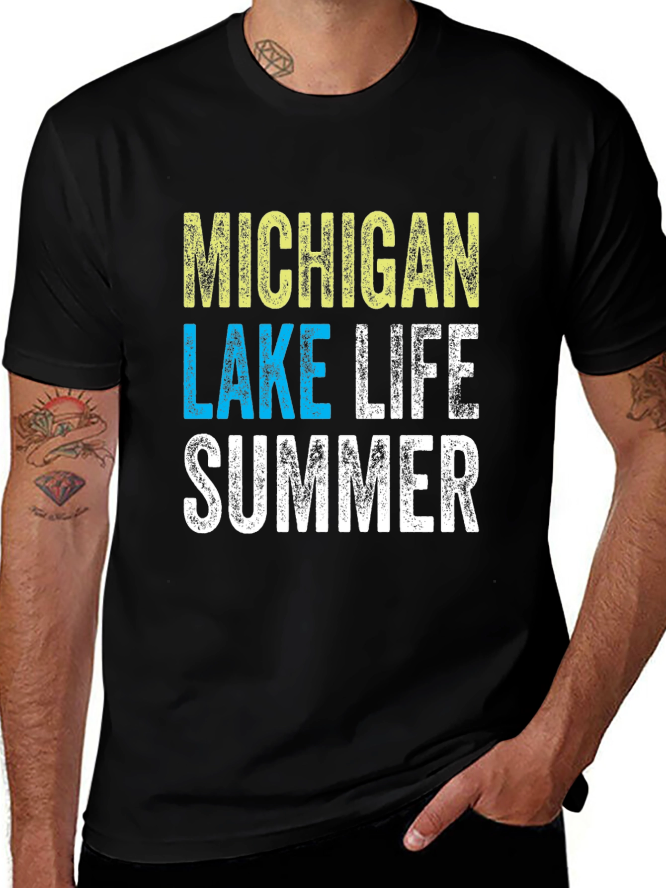 Variant 18 of Michigan Lake Life Summer T-Shirt