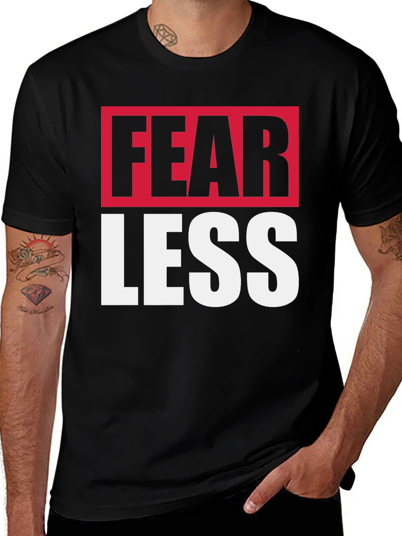 Variant 26 of Fearless Black Graphic Tee