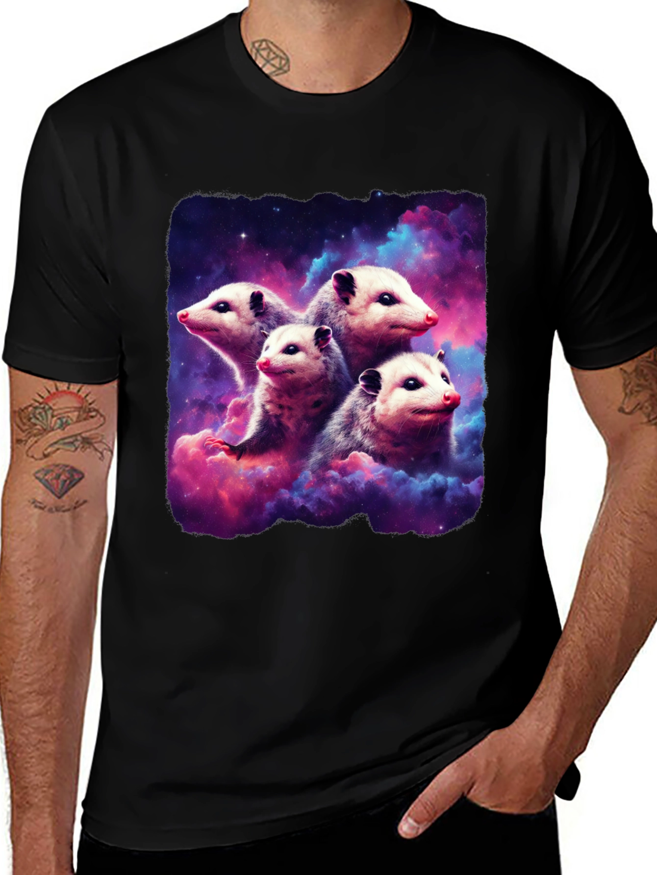 Variant 21 of Opossum Galaxy T-Shirt - Unique Graphic Tee