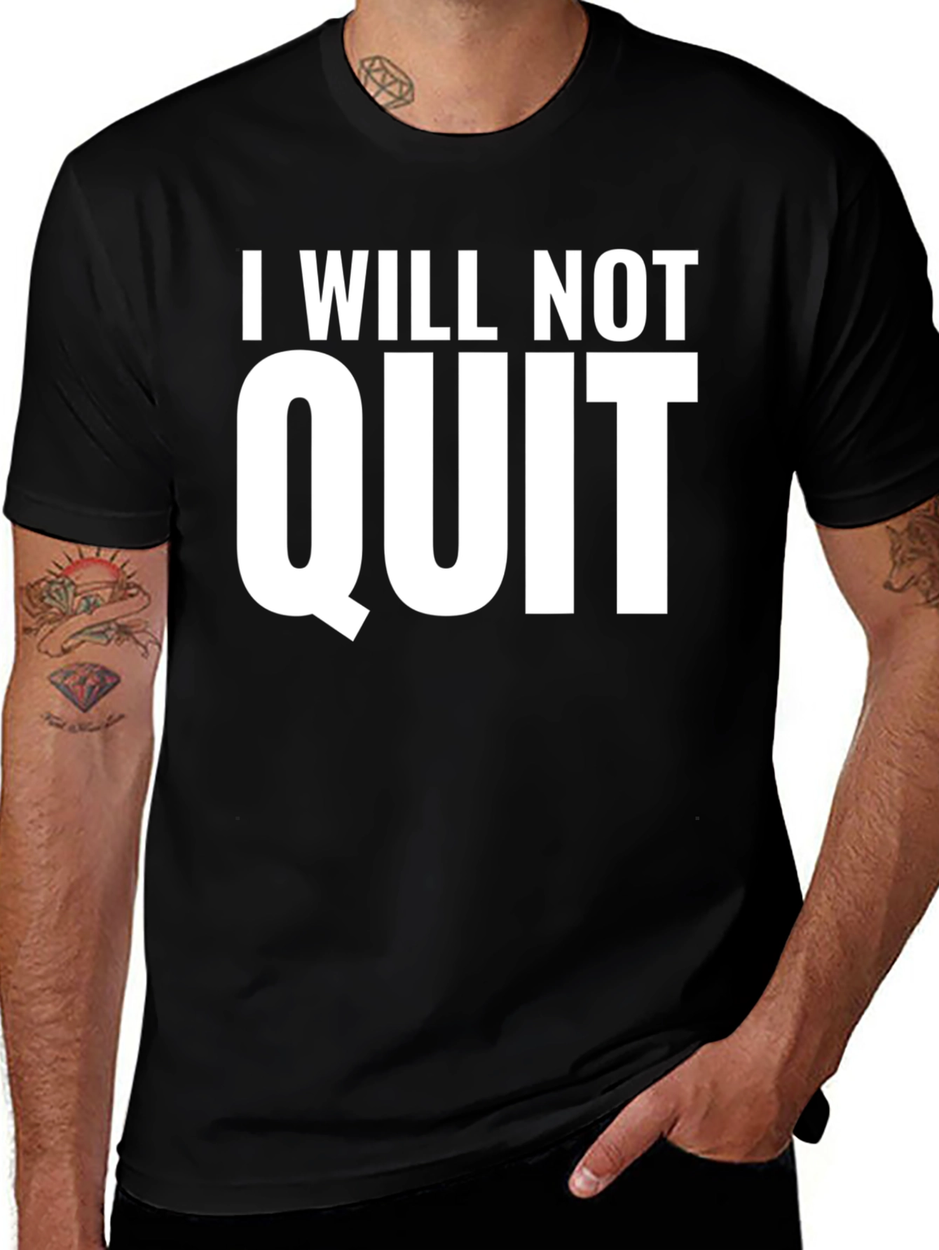 Variant 6 of I Will Not Quit T-Shirt - Motivational Graphic Tee
