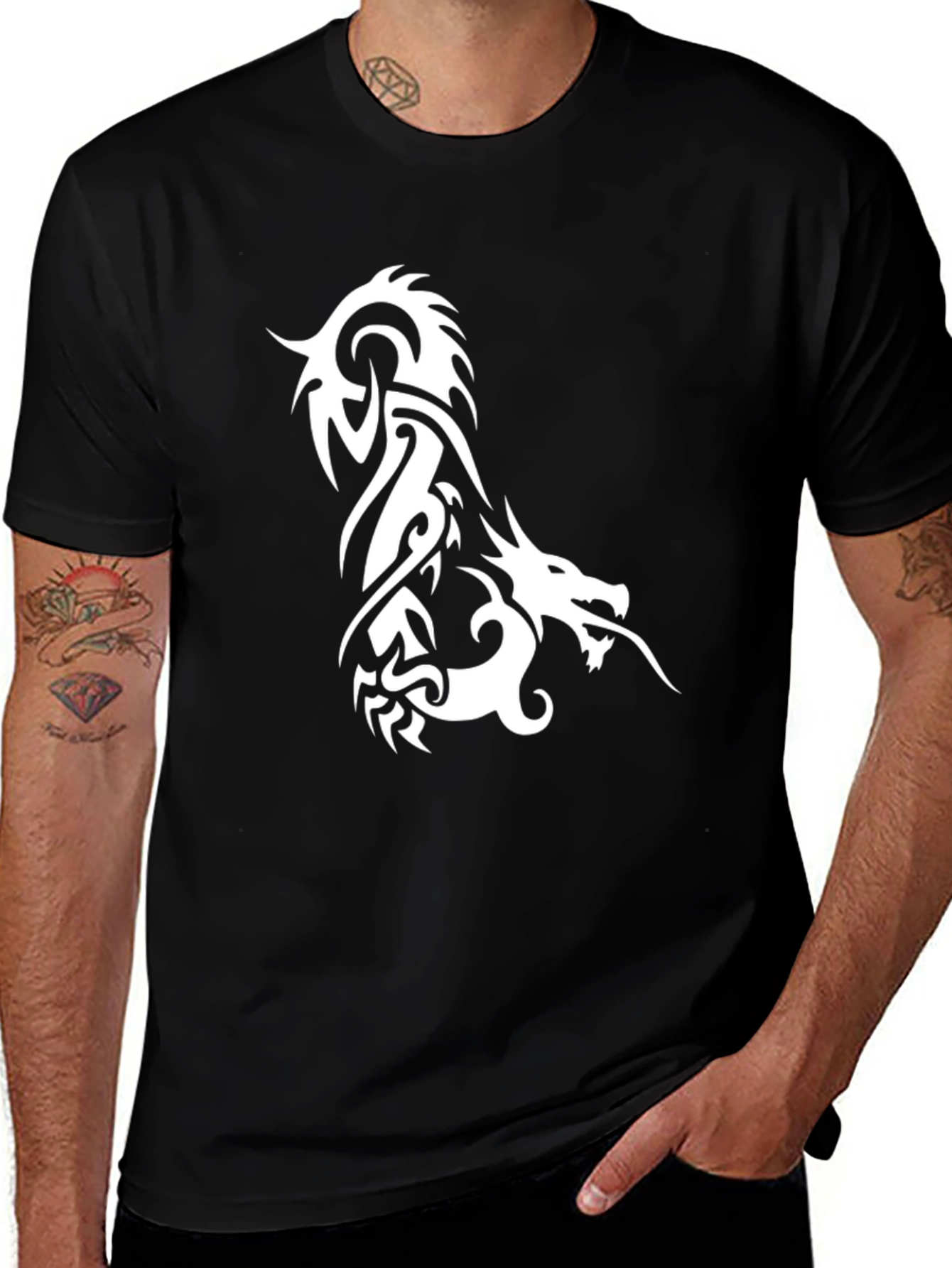 Variant 2 of Black Dragon Graphic Tee - Men's Short Sleeve T-Shirt