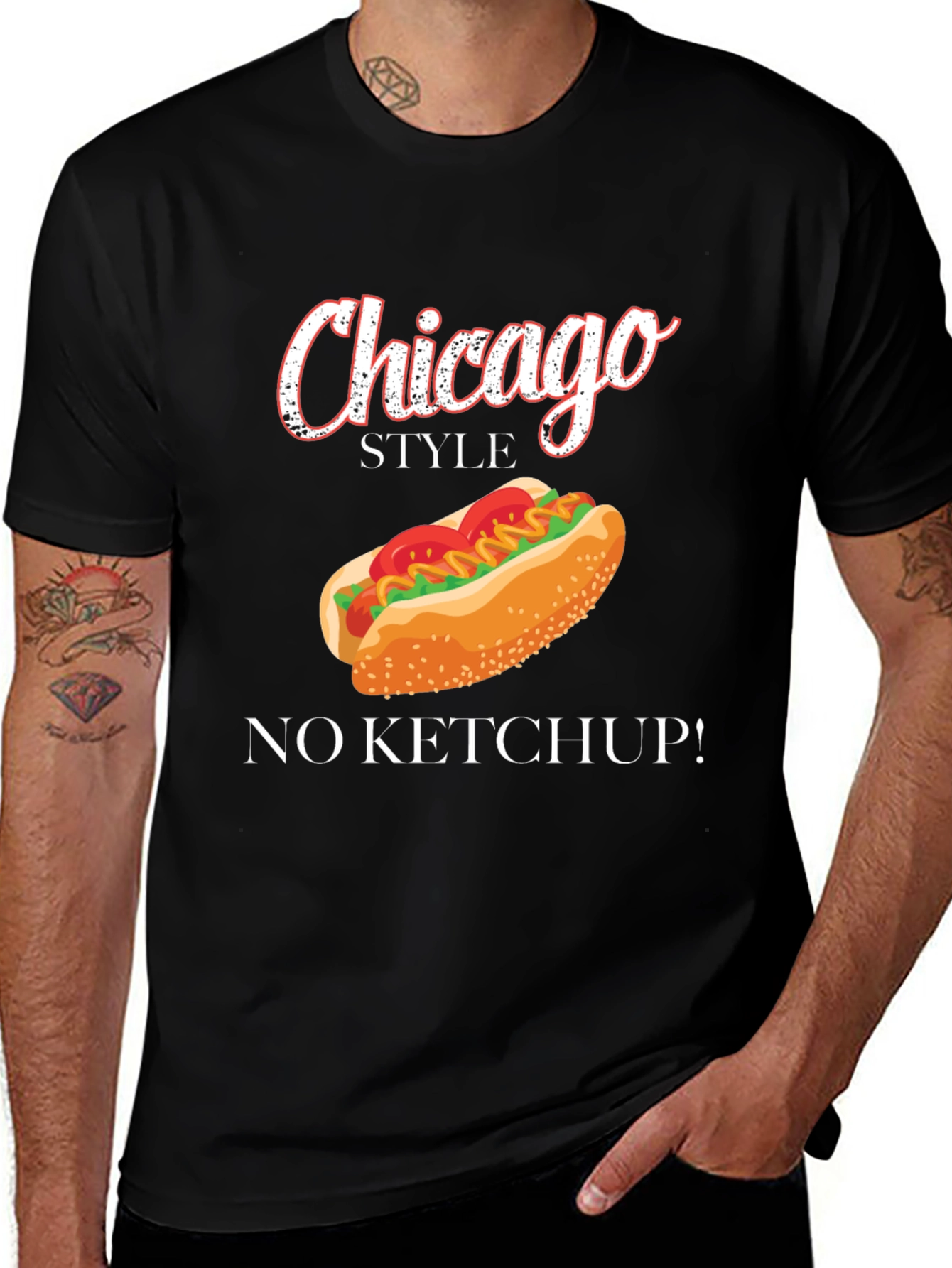 Chicago Style Hot Dog T-Shirt - No Ketchup!
