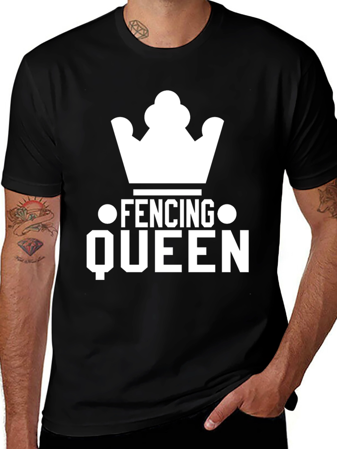 Variant 11 of Fencing Queen T-Shirt - Sporty Graphic Tee