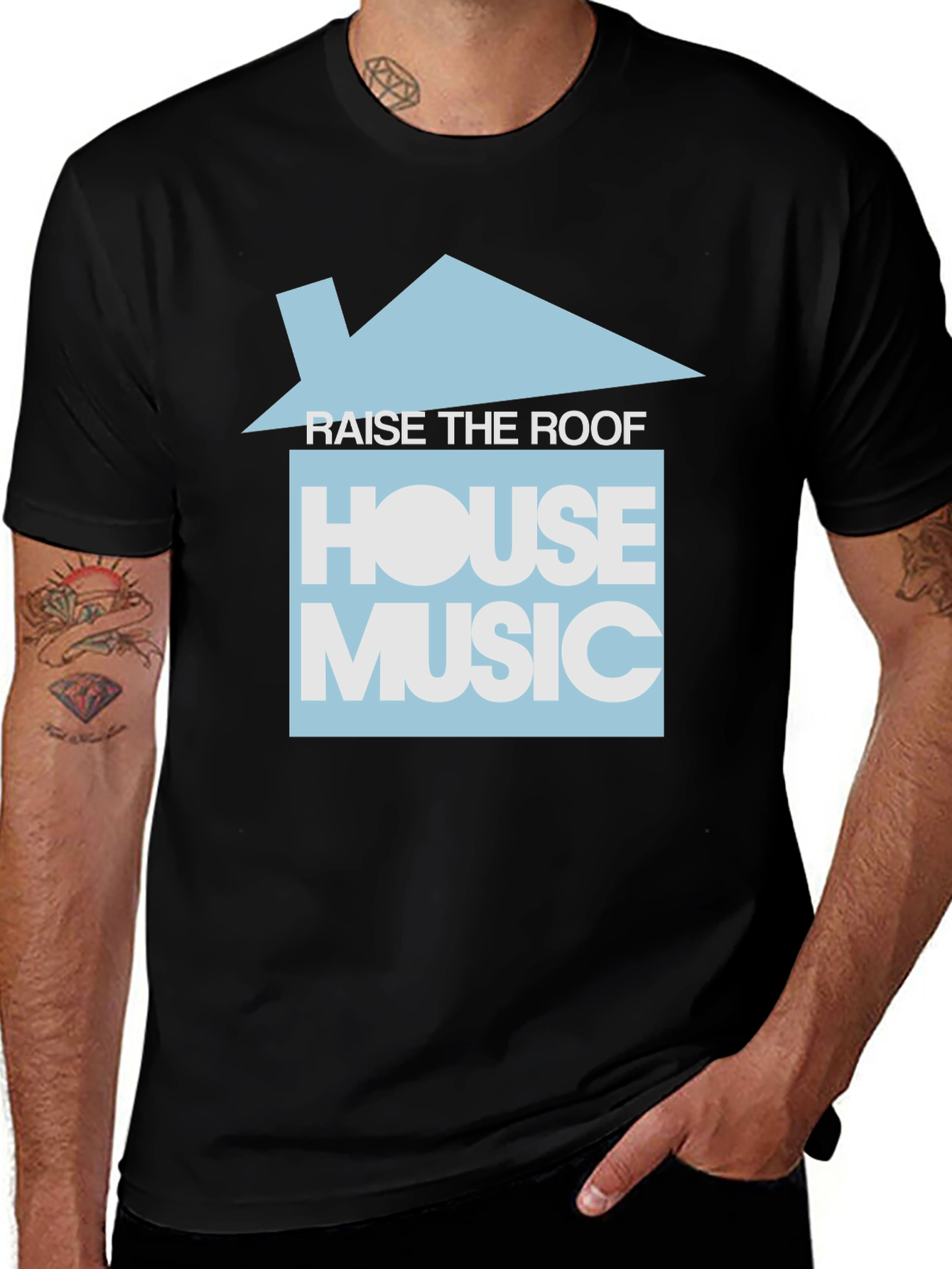 Raise the Roof House Music Graphic Tee