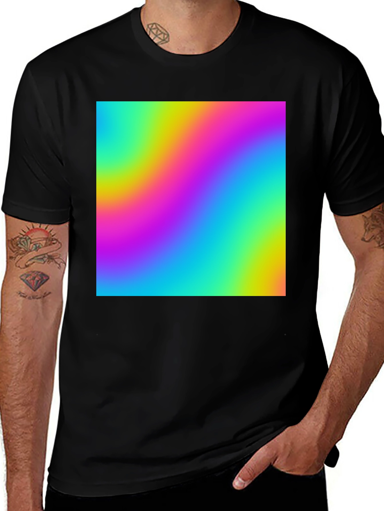 Variant 9 of Rainbow Gradient T-Shirt - Soft Comfort Fit