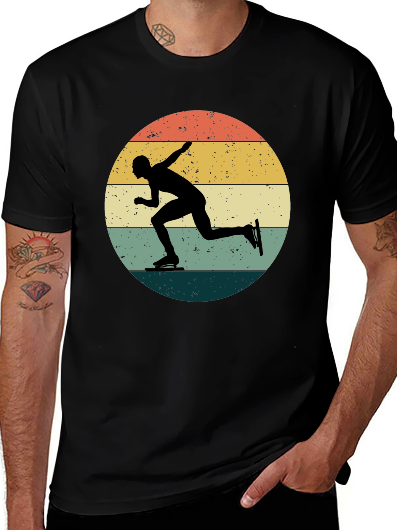 Variant 5 of Retro Speed Skater Graphic Tee - Vintage Style Shirt