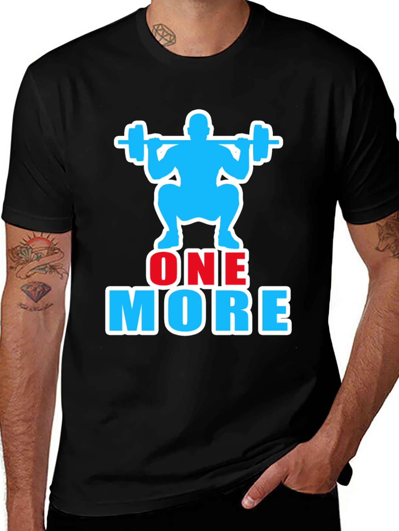 Variant 20 of One More Rep Gym Workout Graphic T-Shirt