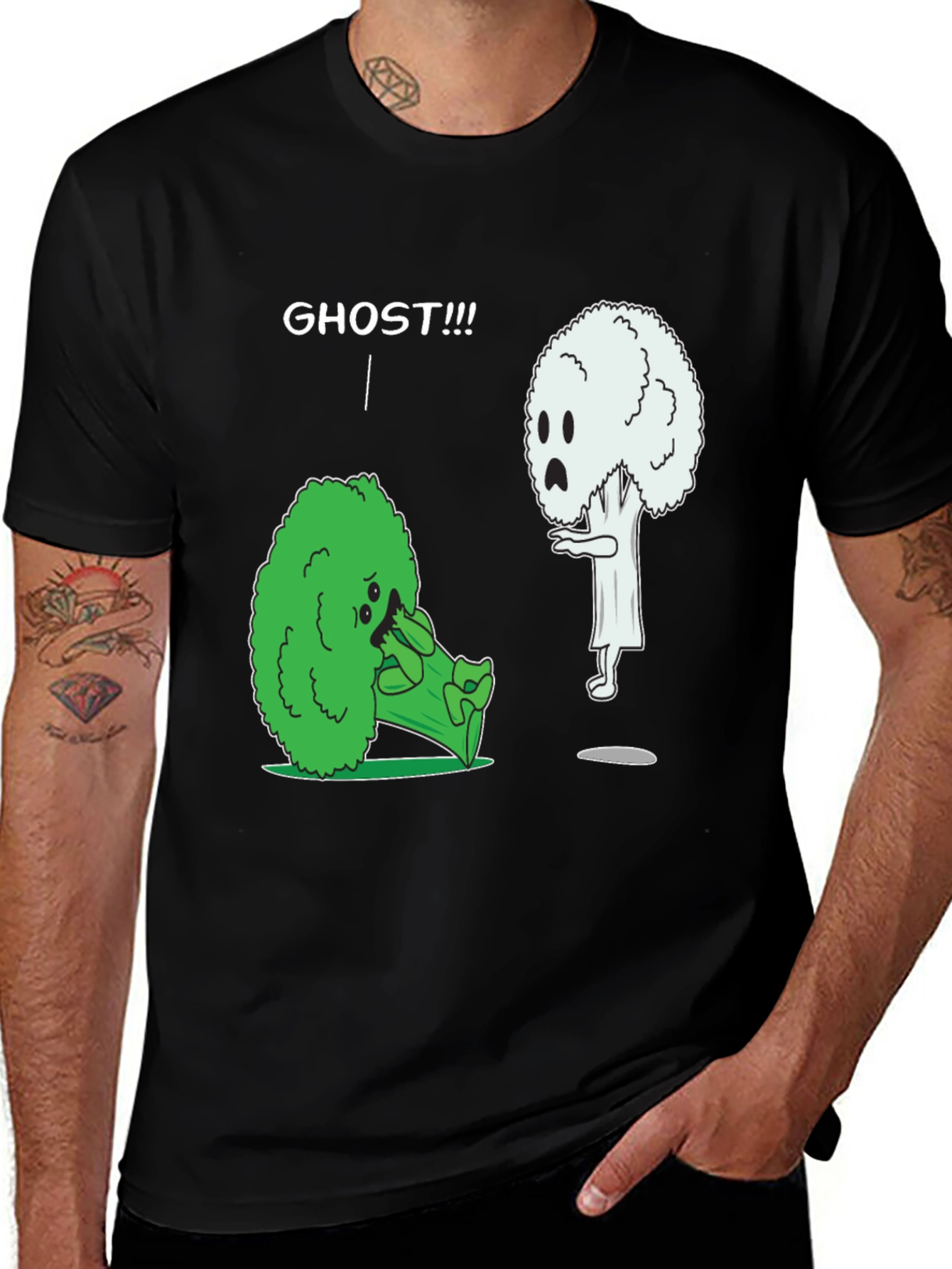 Variant 11 of Broccoli Ghost Humor Graphic T-Shirt