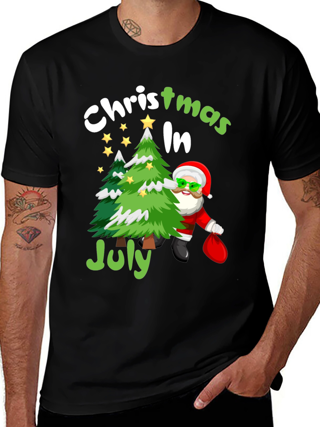 Christmas In July Santa T-Shirt