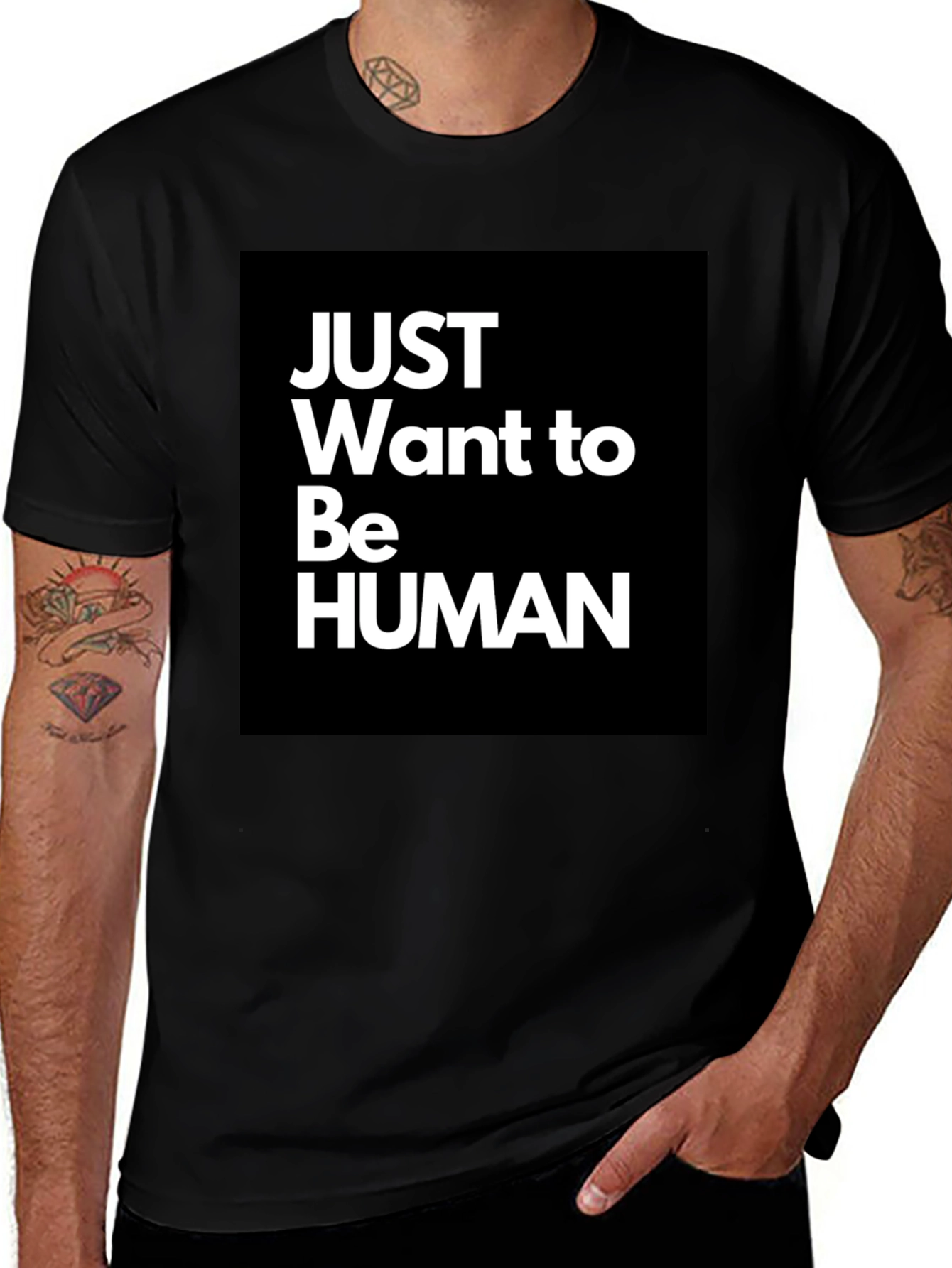Variant 6 of Just Want to Be Human Graphic Tee