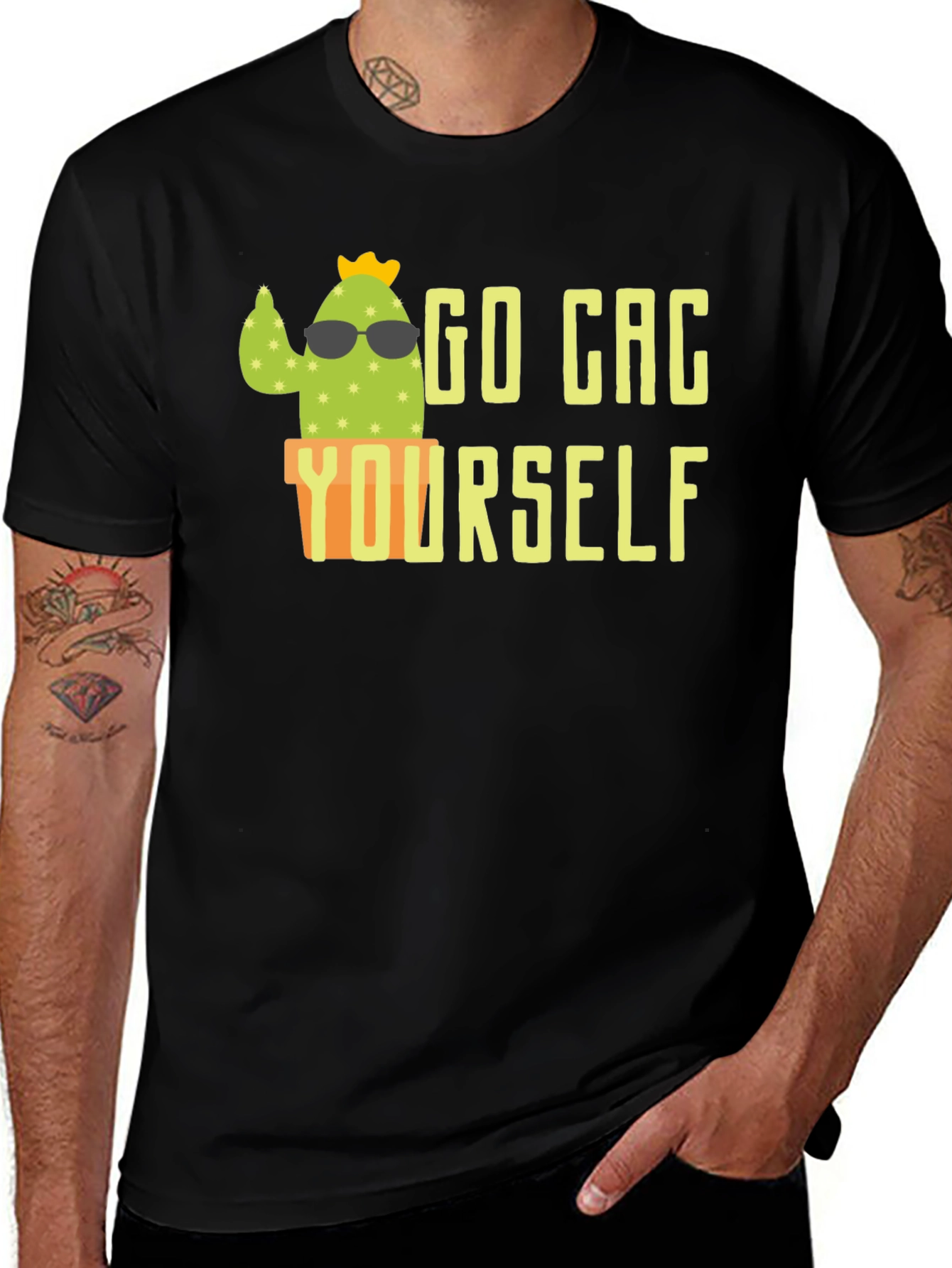 Variant 16 of Go Cac Yourself Funny Cactus T-Shirt