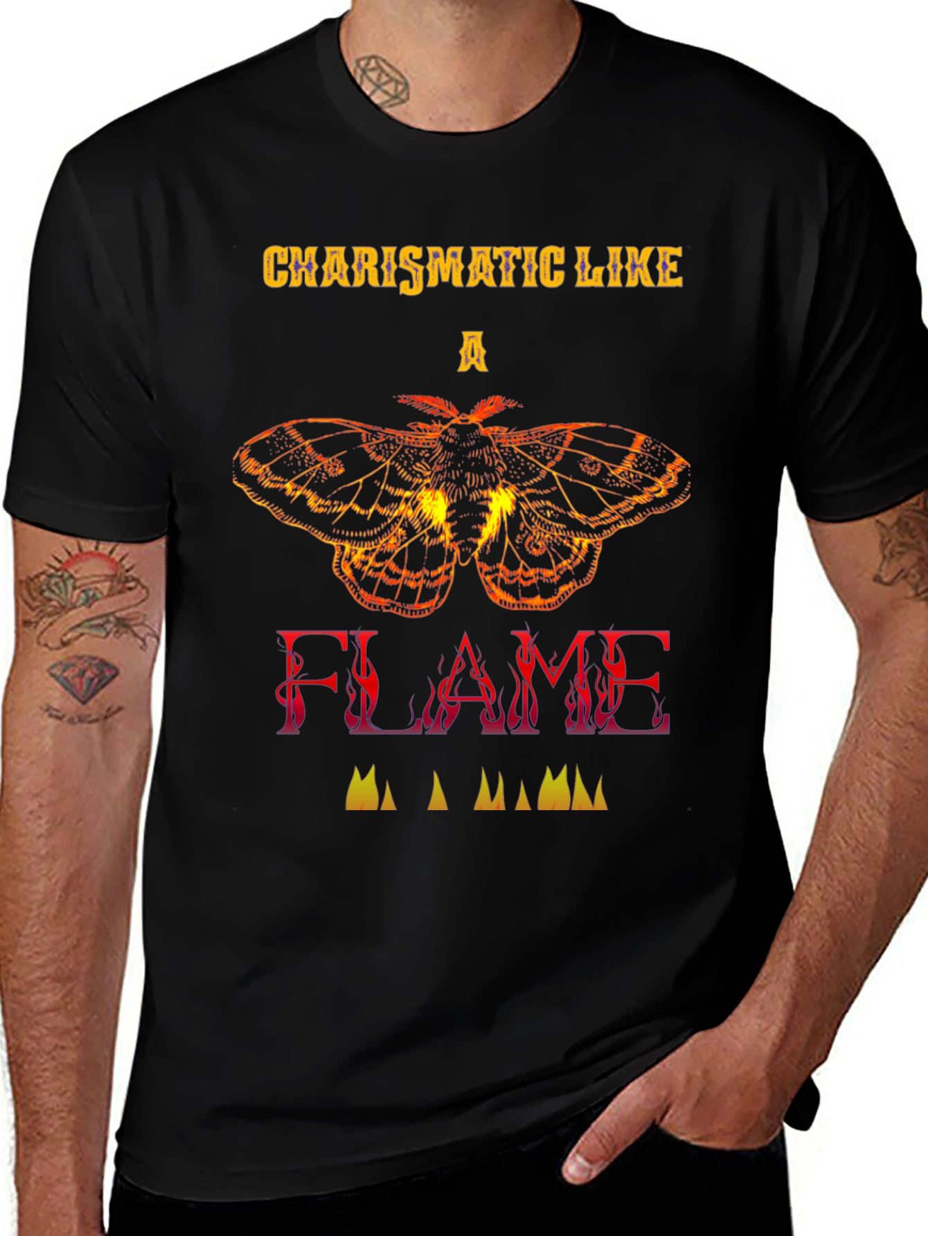 Variant 28 of Charismatic Like A Flame Graphic T-Shirt