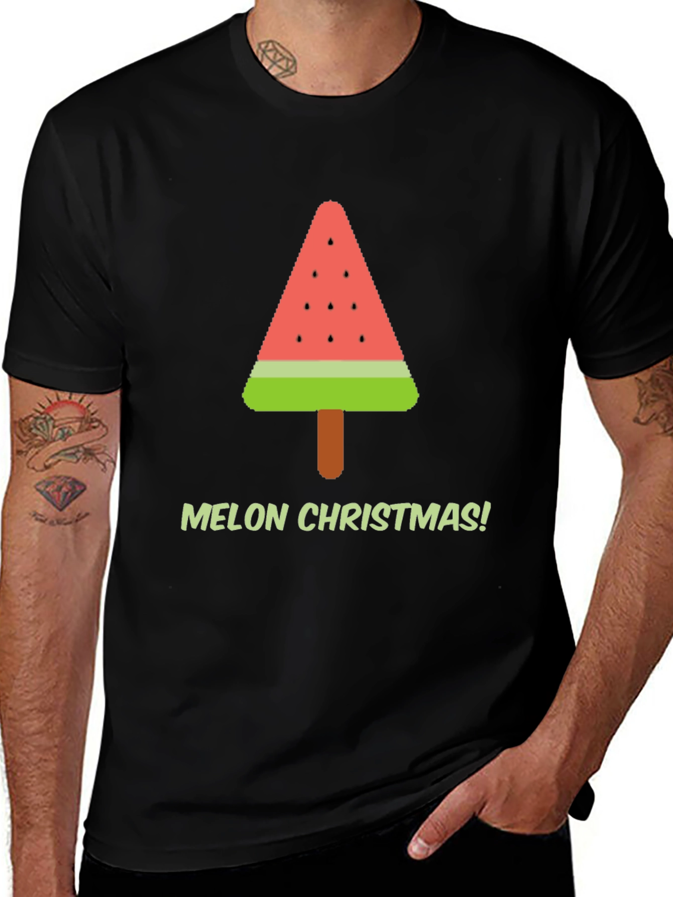 Melon Christmas T-Shirt - Holiday Graphic Tee