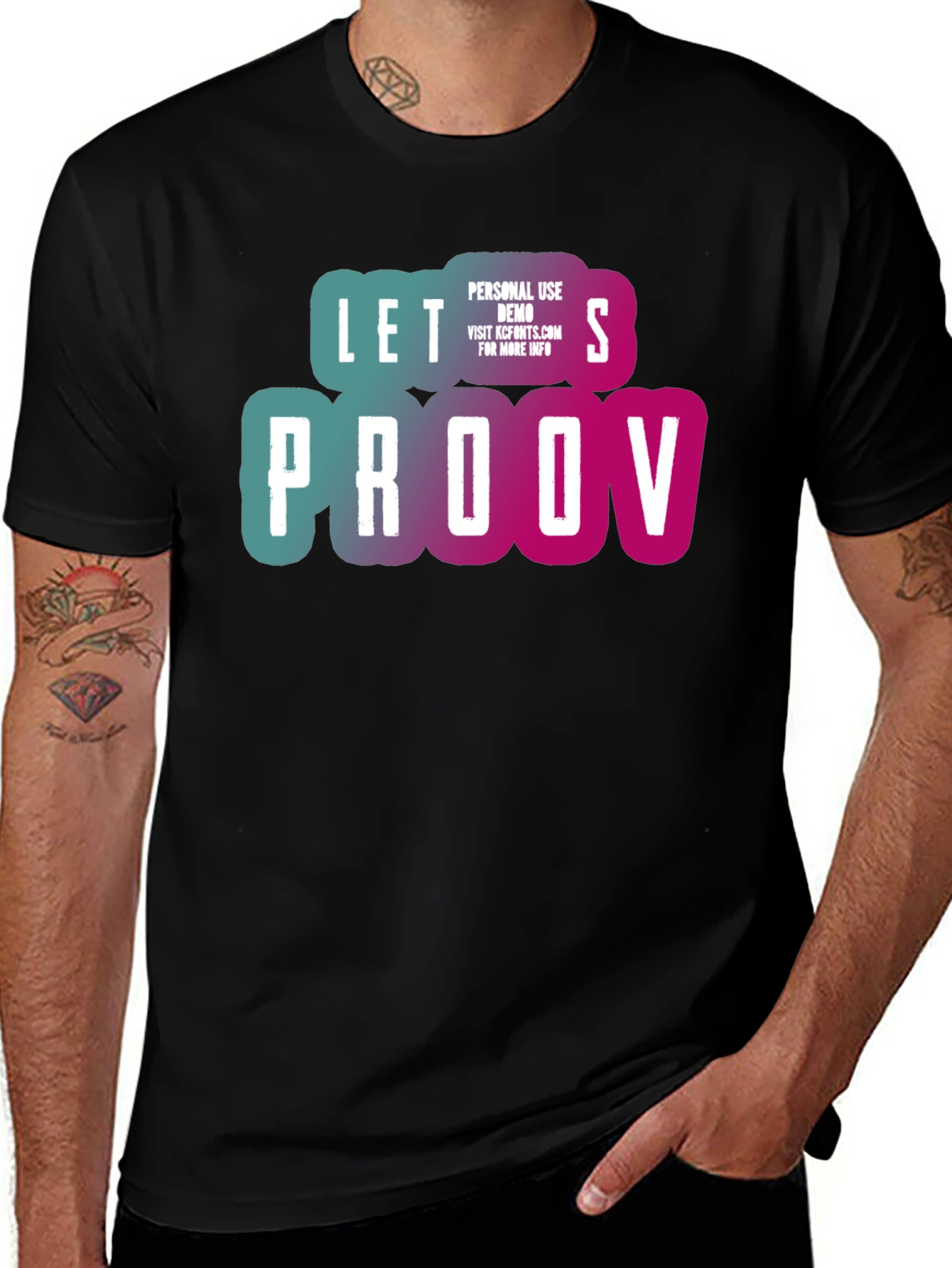 Variant 14 of Let's Proov Black Graphic Tee