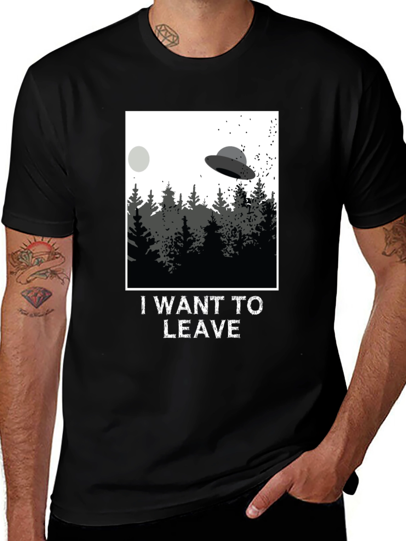 Variant 15 of I Want To Leave UFO T-Shirt
