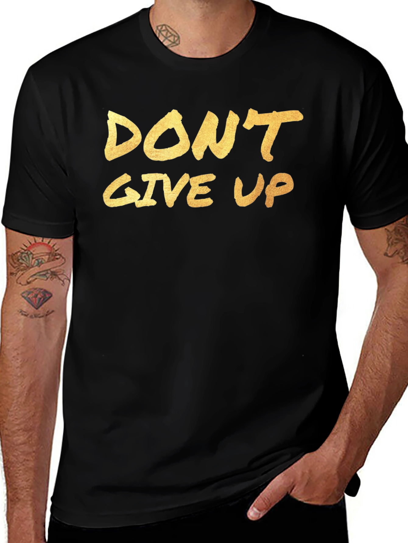 Variant 15 of Don't Give Up Graphic Tee - Motivation Shirt