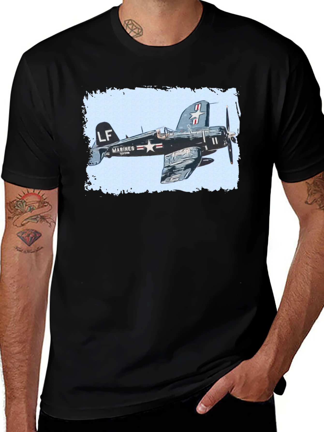 Variant 14 of Vintage Marines Corsair T-Shirt