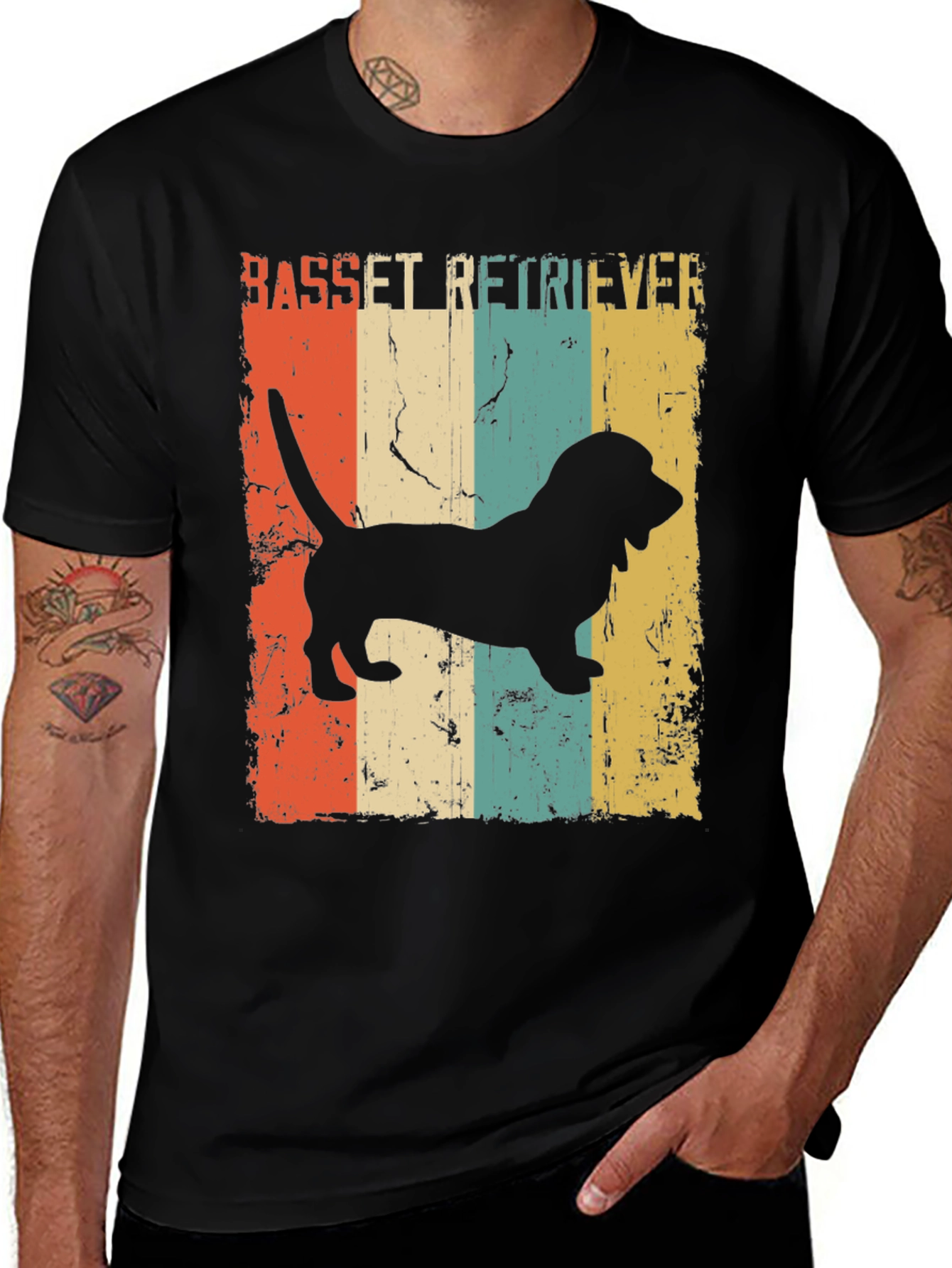 Basset Retriever Vintage Style Graphic Tee