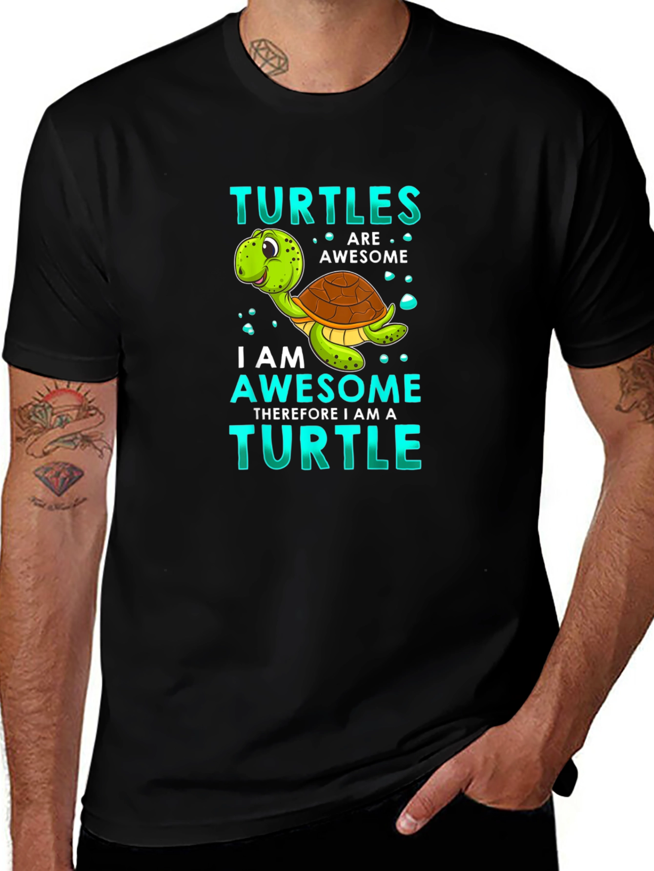 Variant 6 of Turtle Awesome T-Shirt - Fun Novelty Tee