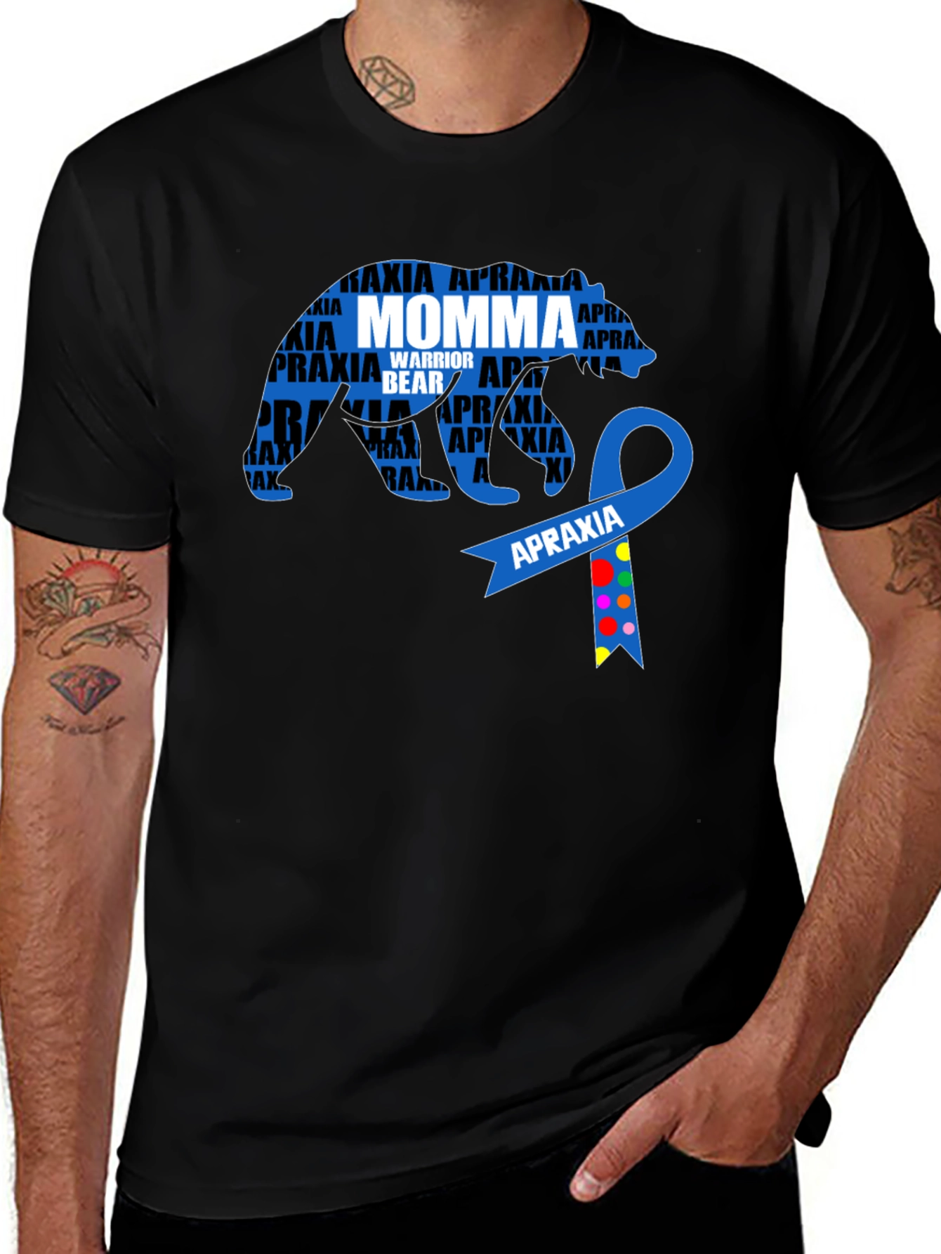 Apraxia Awareness Momma Bear Graphic Tee