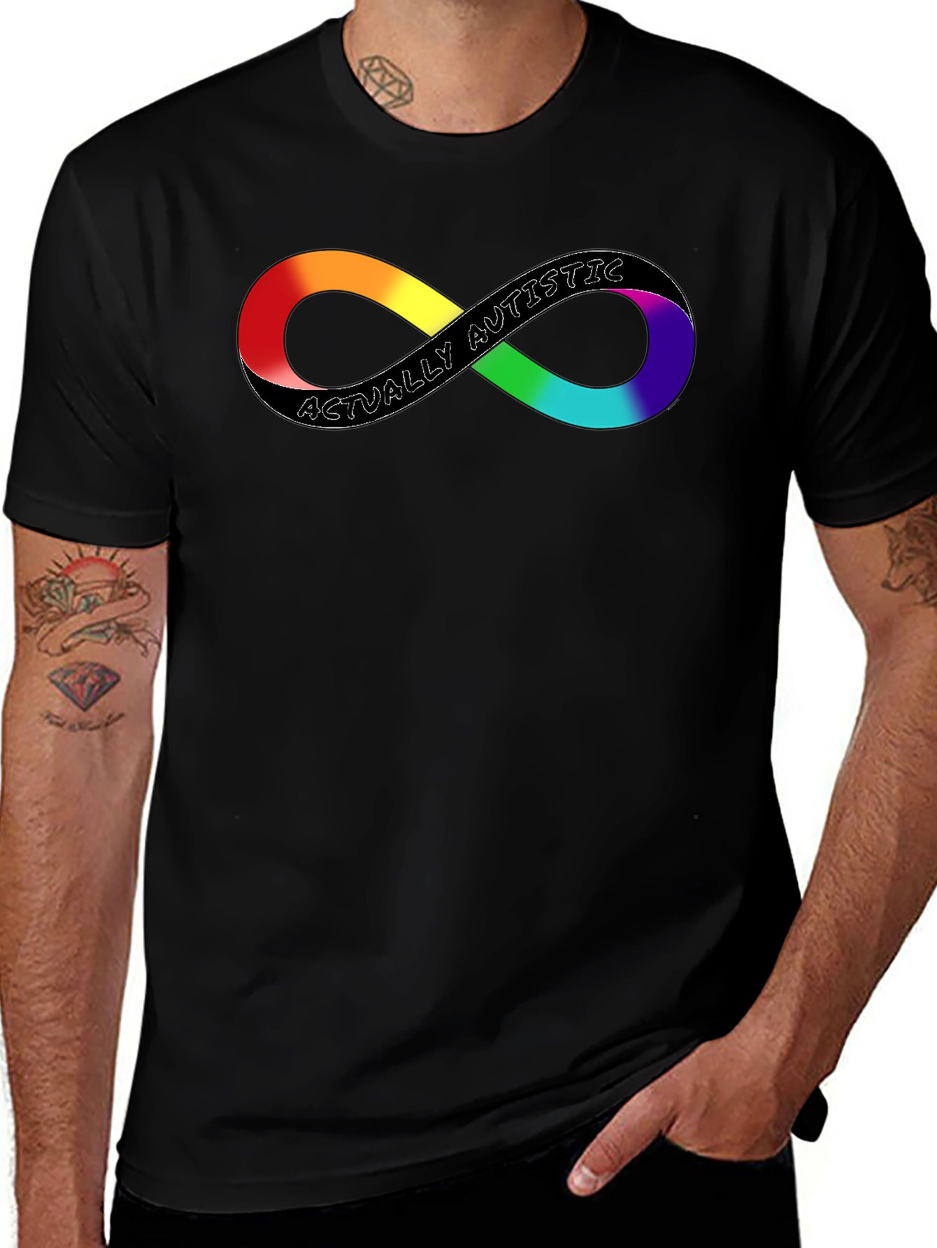 Variant 21 of Actually Autistic Infinity Symbol T-Shirt