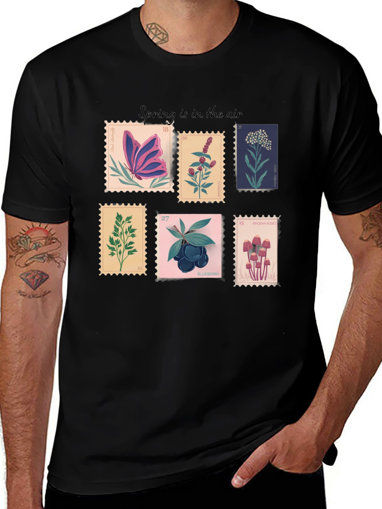 Variant 13 of Botanical Stamp T-Shirt: Spring Collection