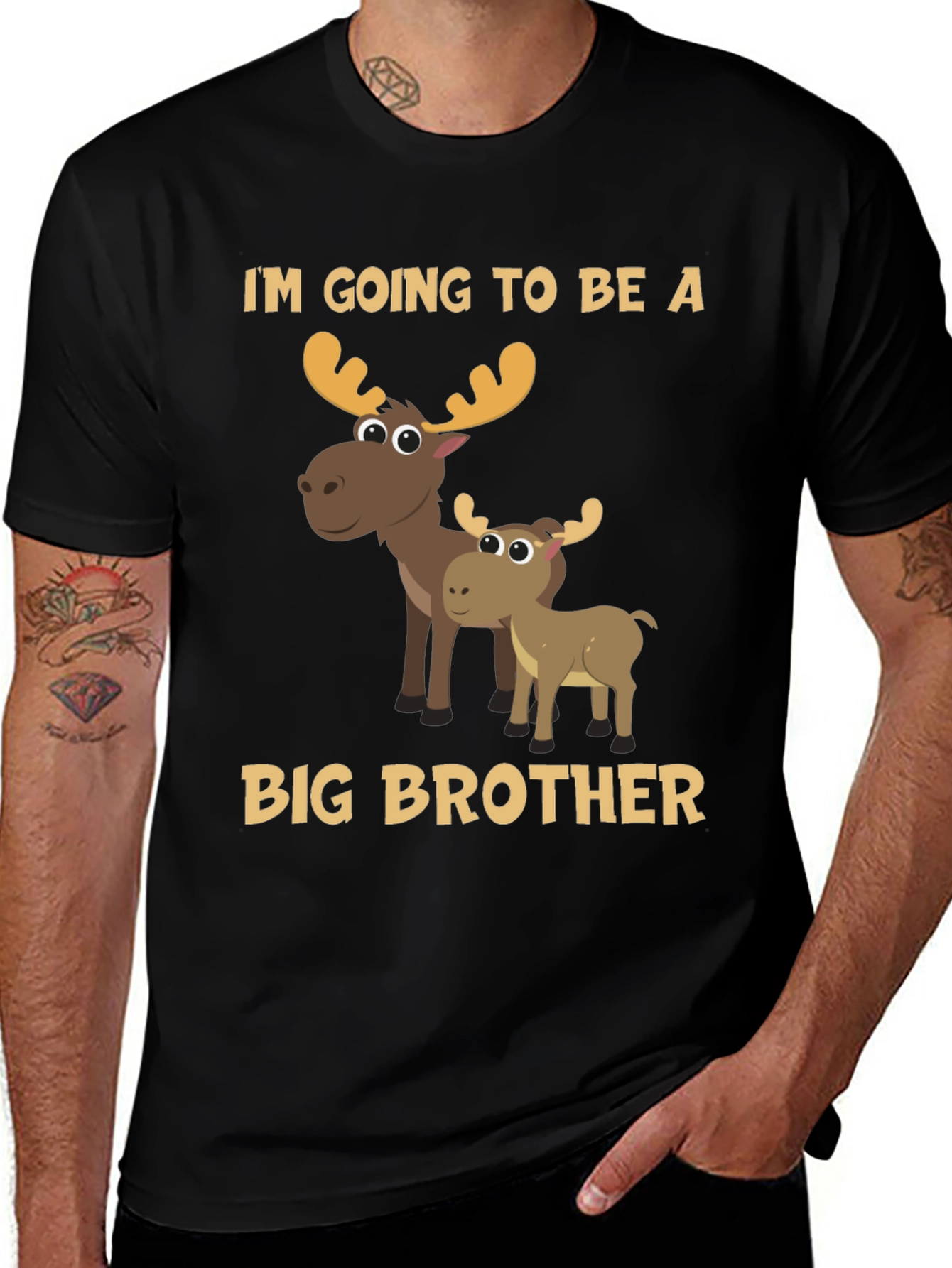 Black Big Brother Moose T-Shirt main image