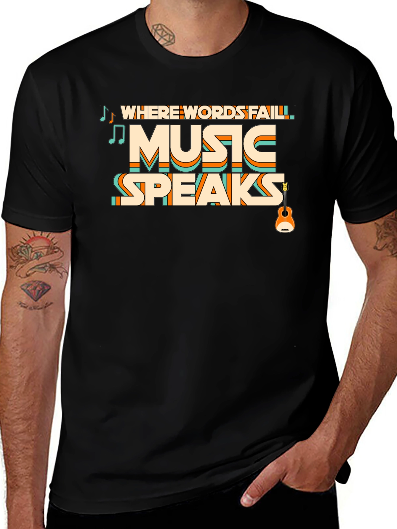 Black Music Speaks Graphic Tee main image