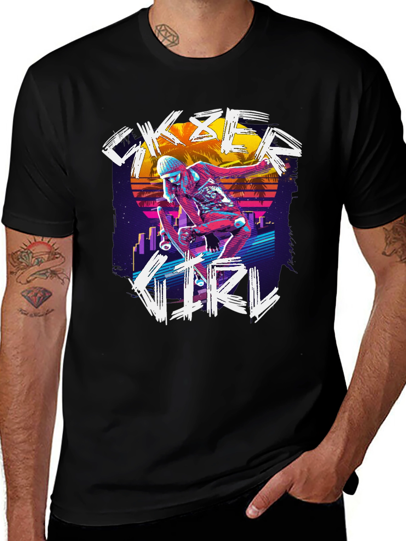Variant 23 of Skater Girl Retro T-Shirt