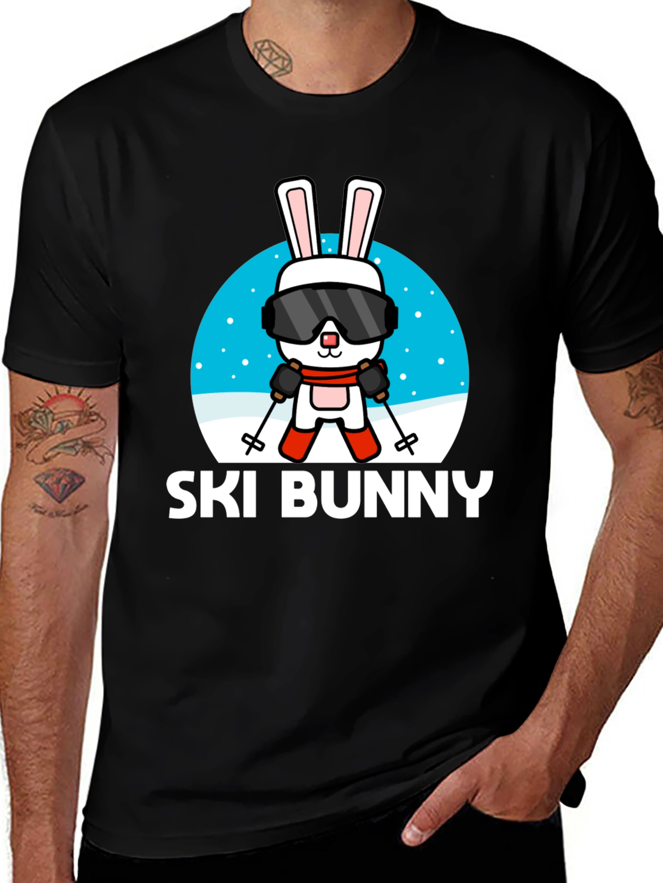 Variant 7 of Ski Bunny Graphic Tee - Fun Winter T-Shirt