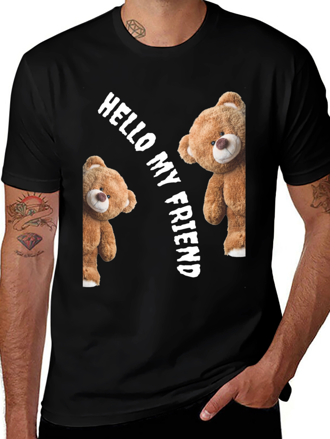 Variant 28 of Hello My Friend Bear T-Shirt