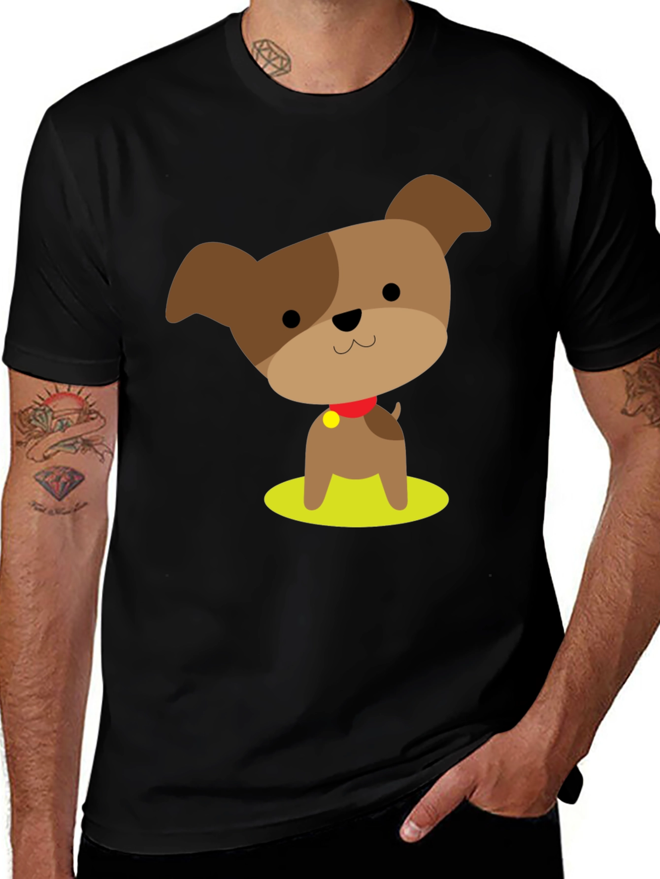Variant 23 of Cute Cartoon Dog Graphic Tee