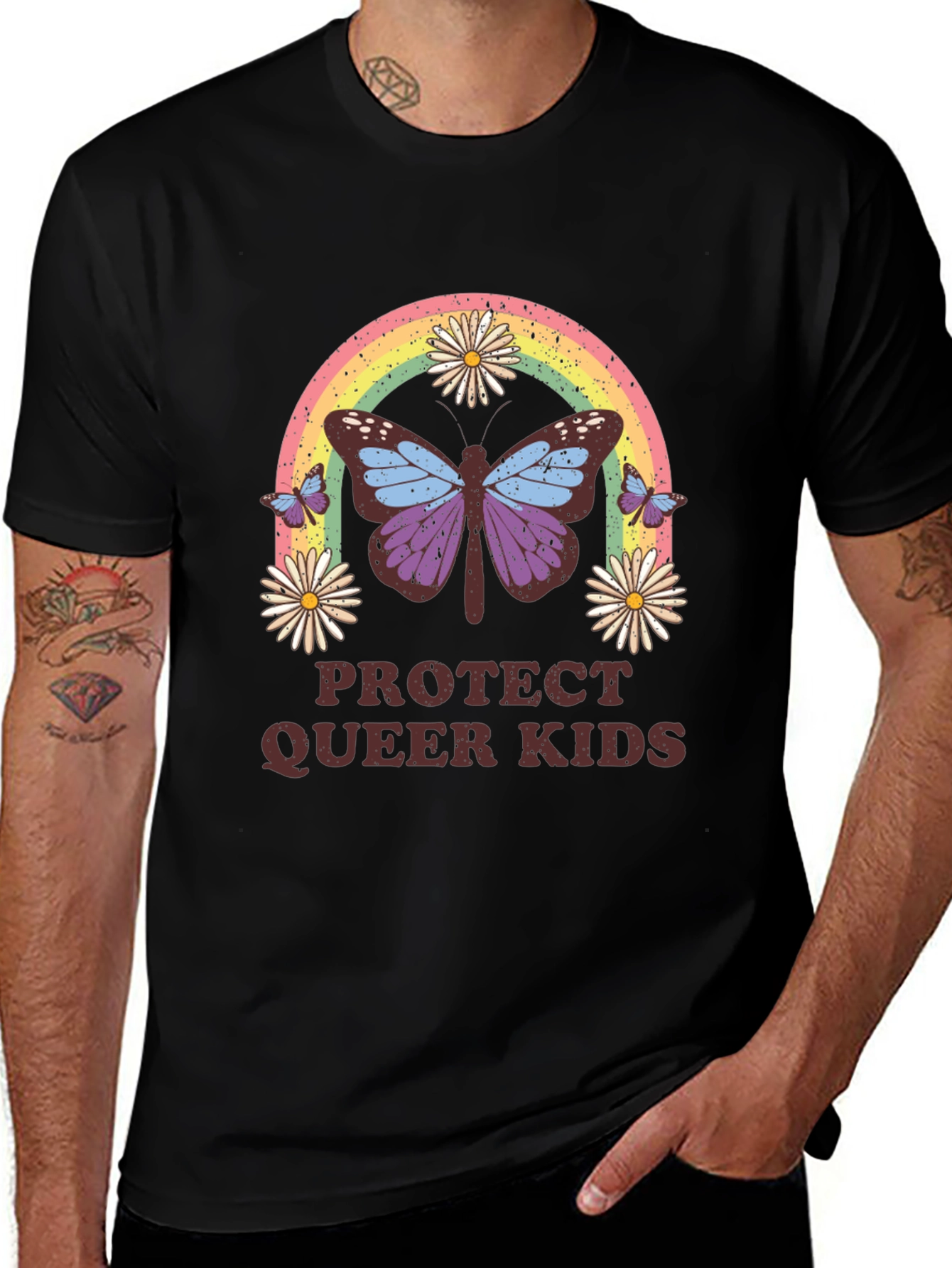 Variant 27 of Protect Queer Kids Butterfly T-Shirt