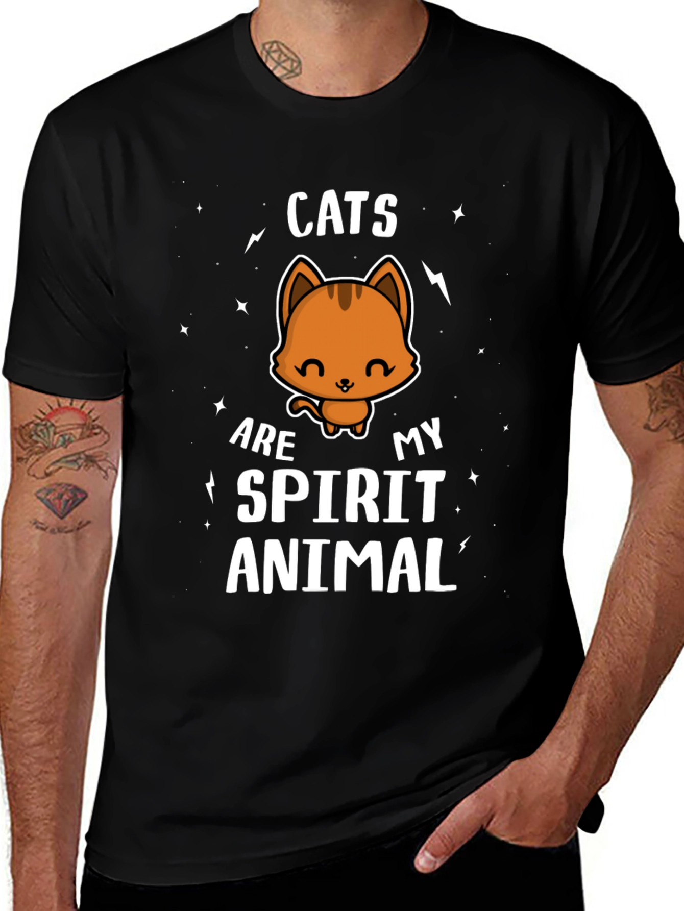 Variant 16 of Cats Are My Spirit Animal Graphic Tee