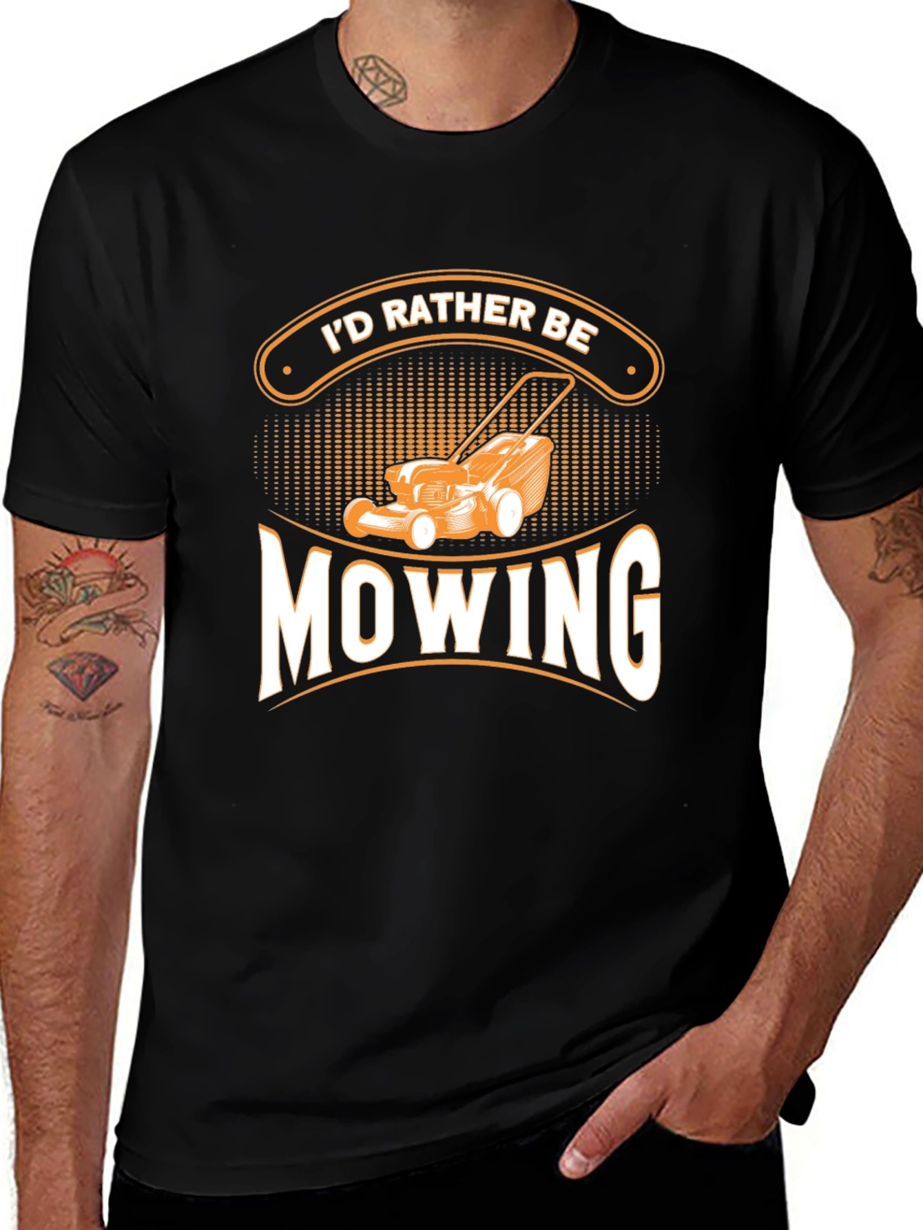Variant 22 of I'd Rather Be Mowing T-Shirt - Gardener Gift