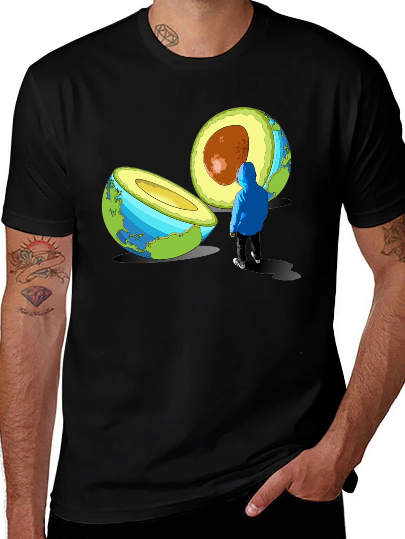 Variant 18 of Avocado Earth T-Shirt - Sustainable Style