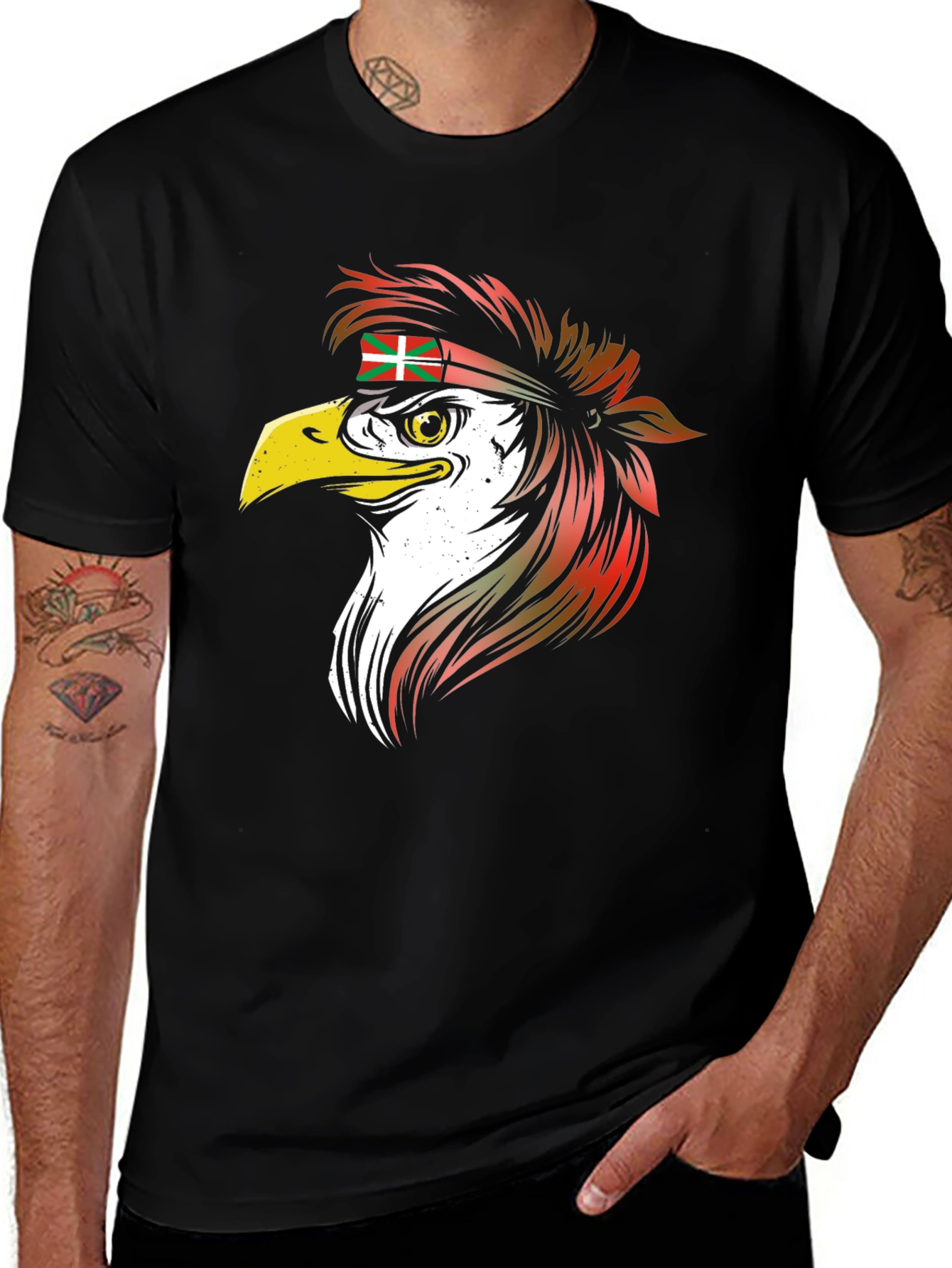 Variant 29 of Basque Eagle Tee - Cool Graphic T-Shirt