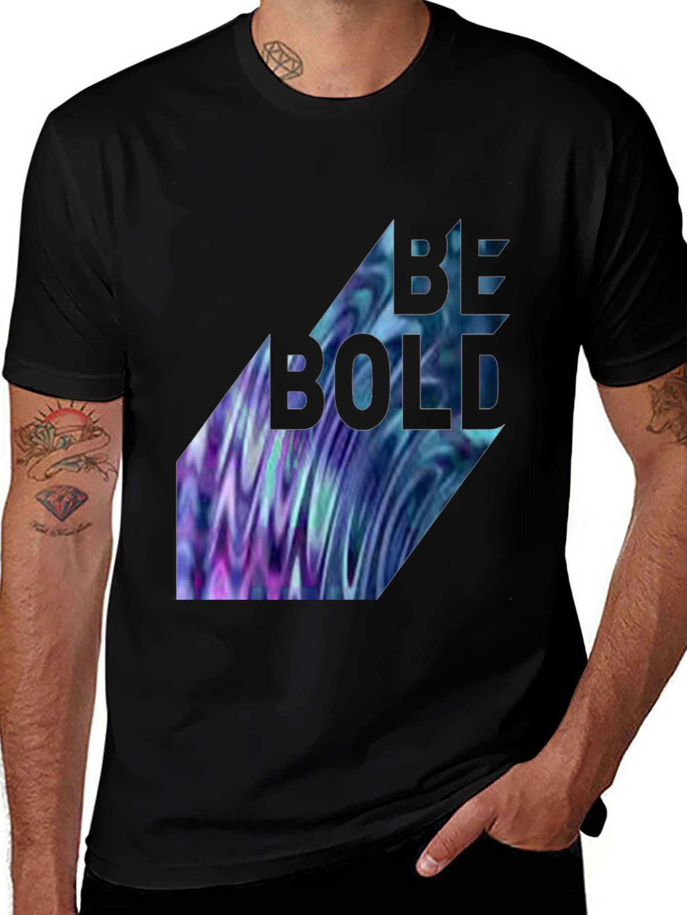 Variant 26 of Be Bold Graphic Tee - Modern Black T-Shirt