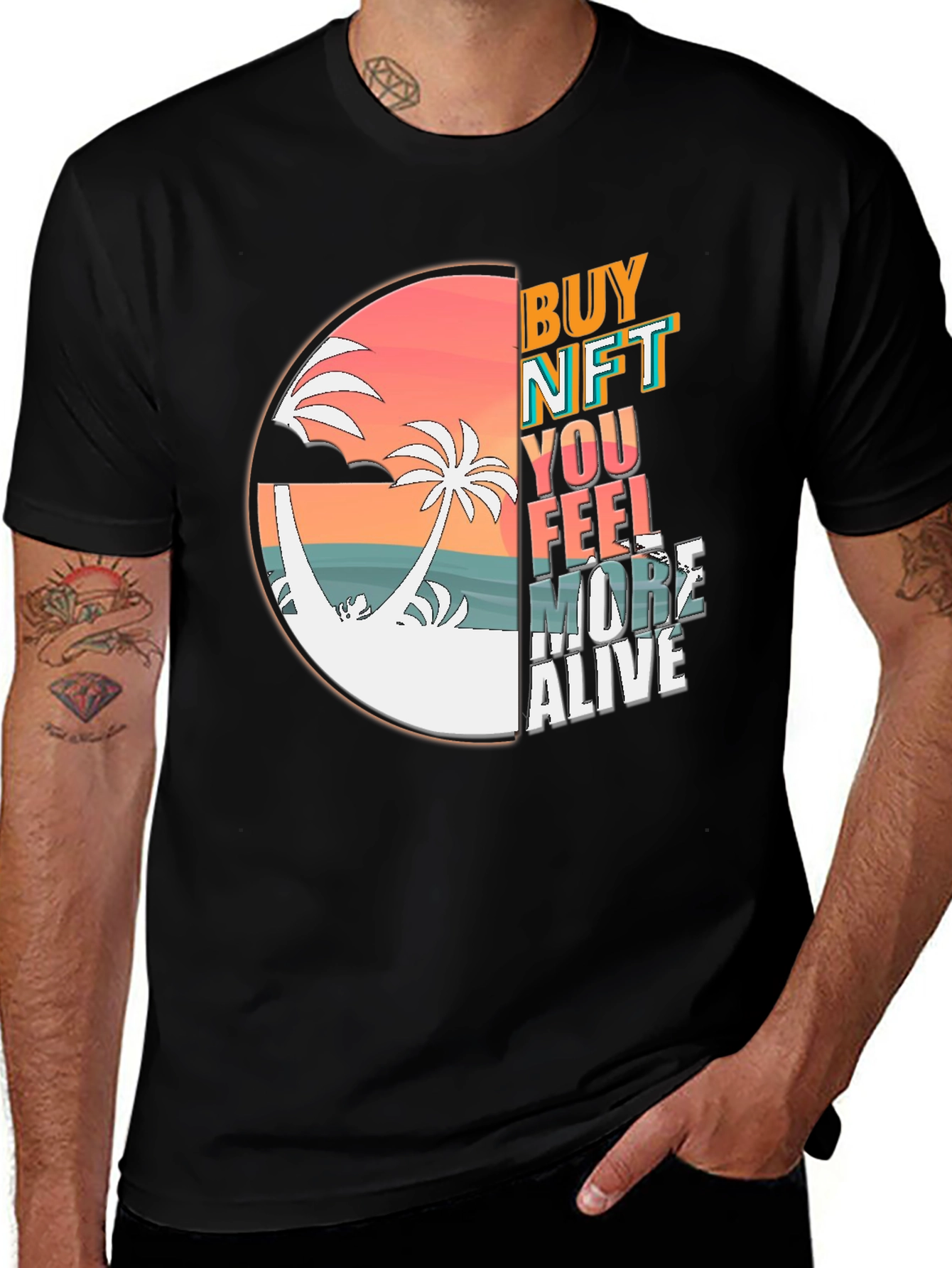 Buy NFT Feel More Alive Black T-Shirt