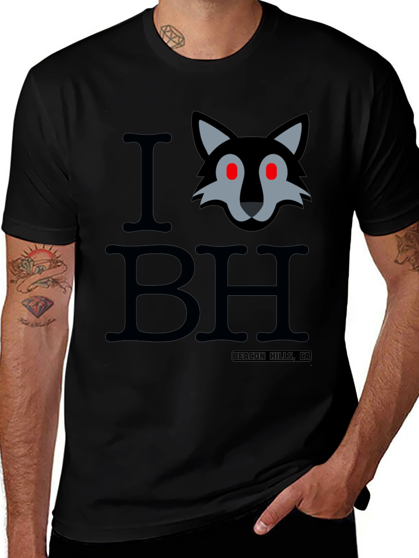 I Wolf BH Black Graphic Tee