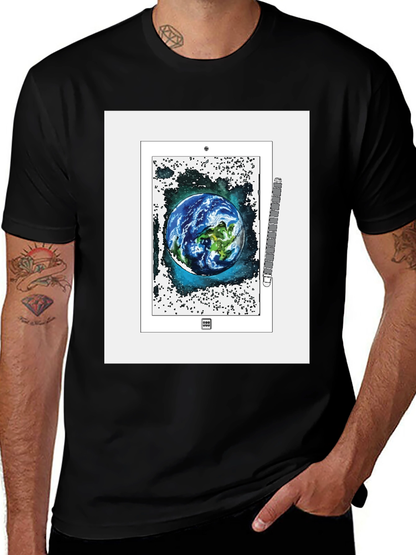 Earth Art Graphic T-Shirt - Space Design