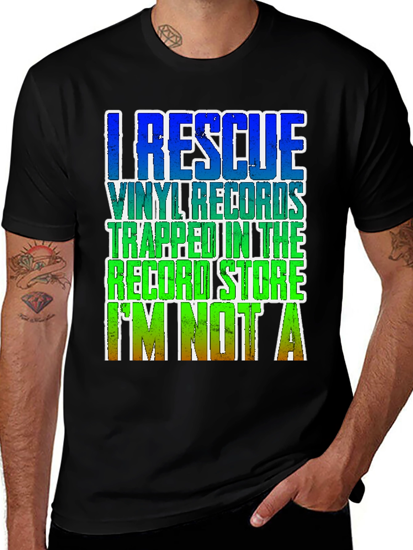 Vinyl Record Rescuer Graphic T-Shirt