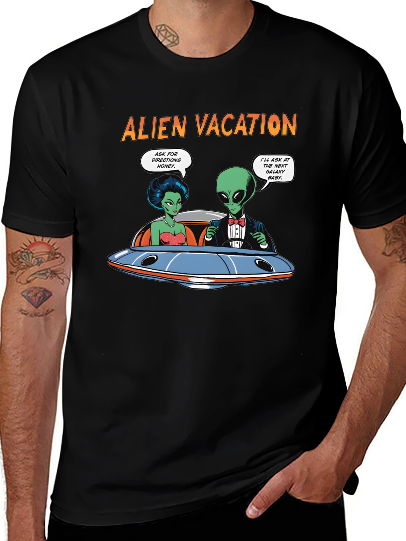 Variant 24 of Alien Vacation T-Shirt - UFO Funny Design