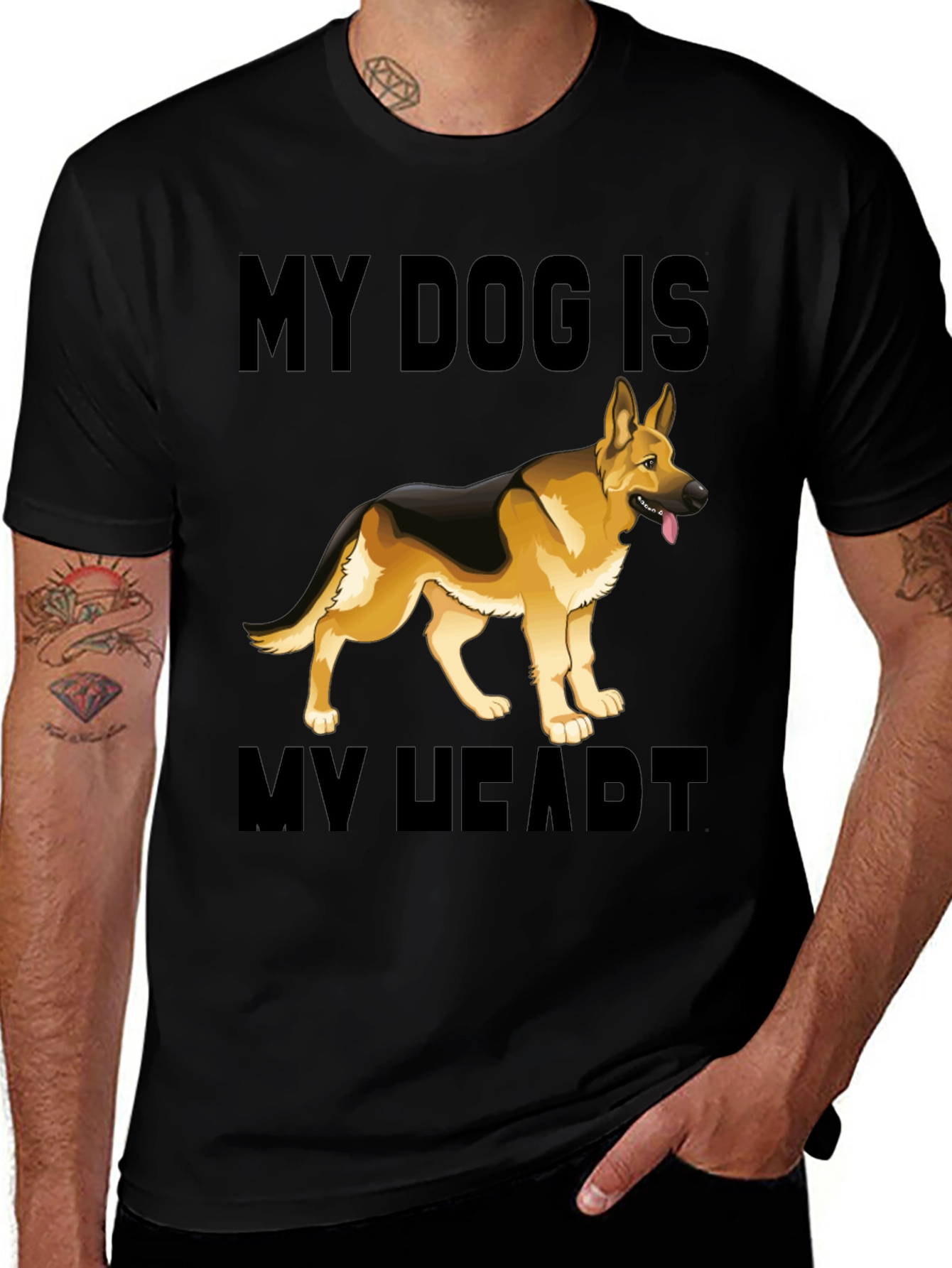 My Dog Is My Heart T-Shirt - German Shepherd Lover Tee