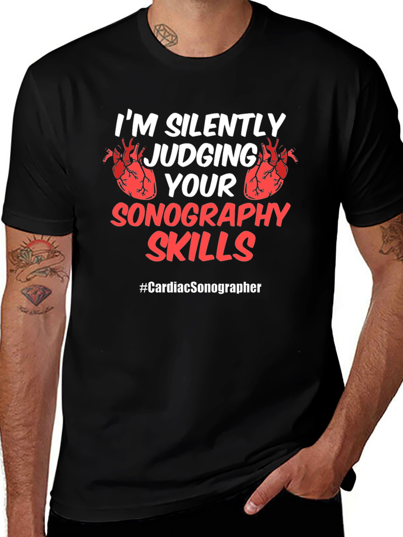 Variant 15 of Cardiac Sonographer Novelty T-Shirt